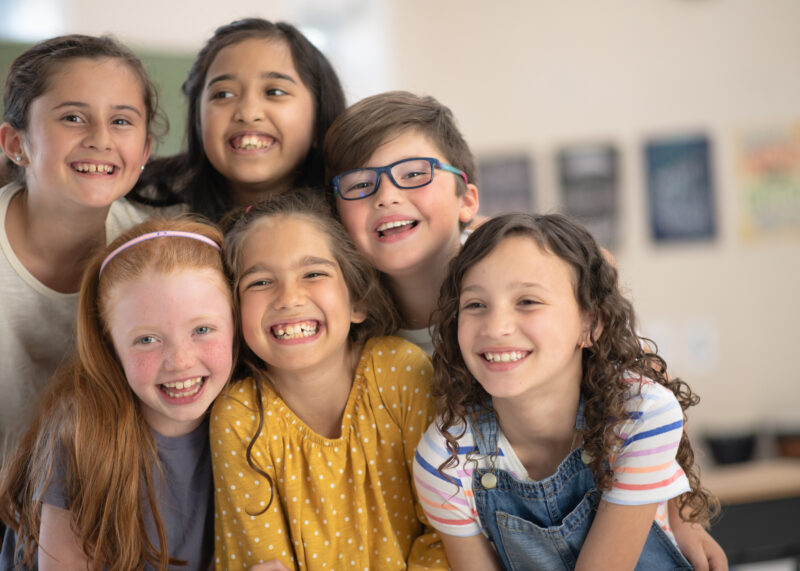 Kids smiling